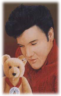 peinture d'Elvis avec un ours, par Raymond Furlotte