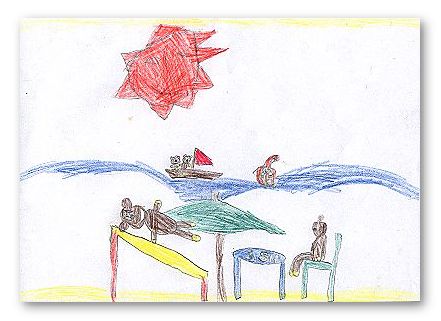 Les ours a la mer par Fanny - 7 ans